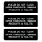 Alpine Industries 9"x 3"Please Do Not Flush Paper Towels or Feminine Products in Toilets Sign, PK15 ALPSGN-B-4-15pk - alternate 1